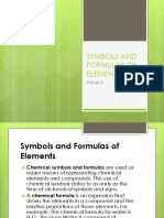 Symbols and Formulas of Elements: Group 2