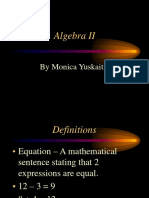 Algebra II: by Monica Yuskaitis