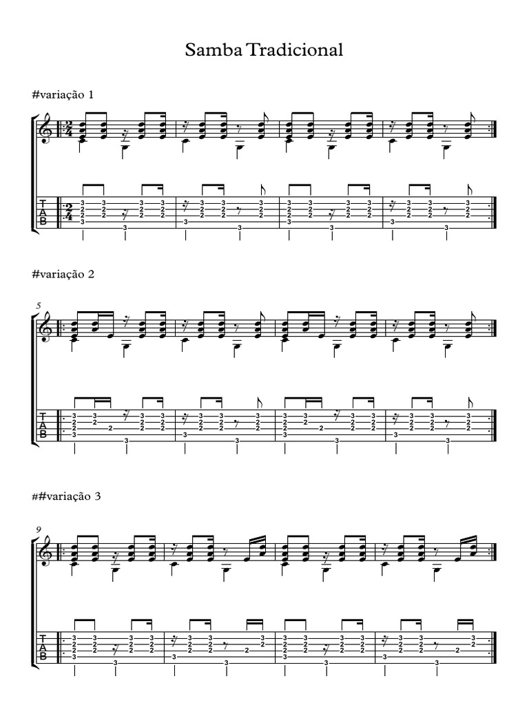 Ritmo - Samba Tradicional PDF | PDF