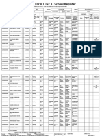 School Form 1 (SF 1) School Register