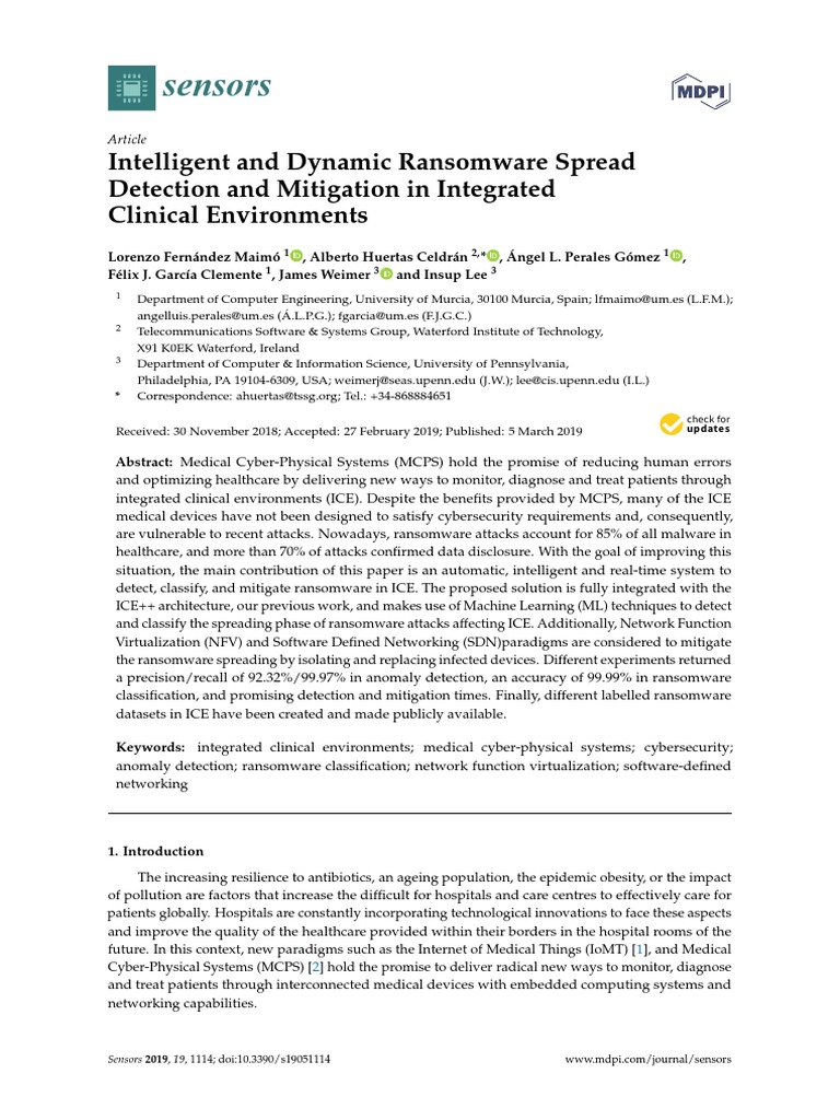 Intelligent and Dynamic Ransomware Spread Detection and Mitigation in ...