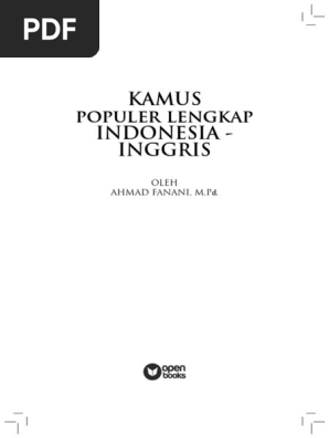 Kamus Indonesia Inggris Lengkap Nature