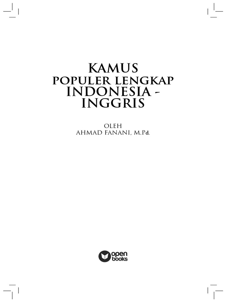 Kamus Indonesia-Inggris Lengkap, PDF