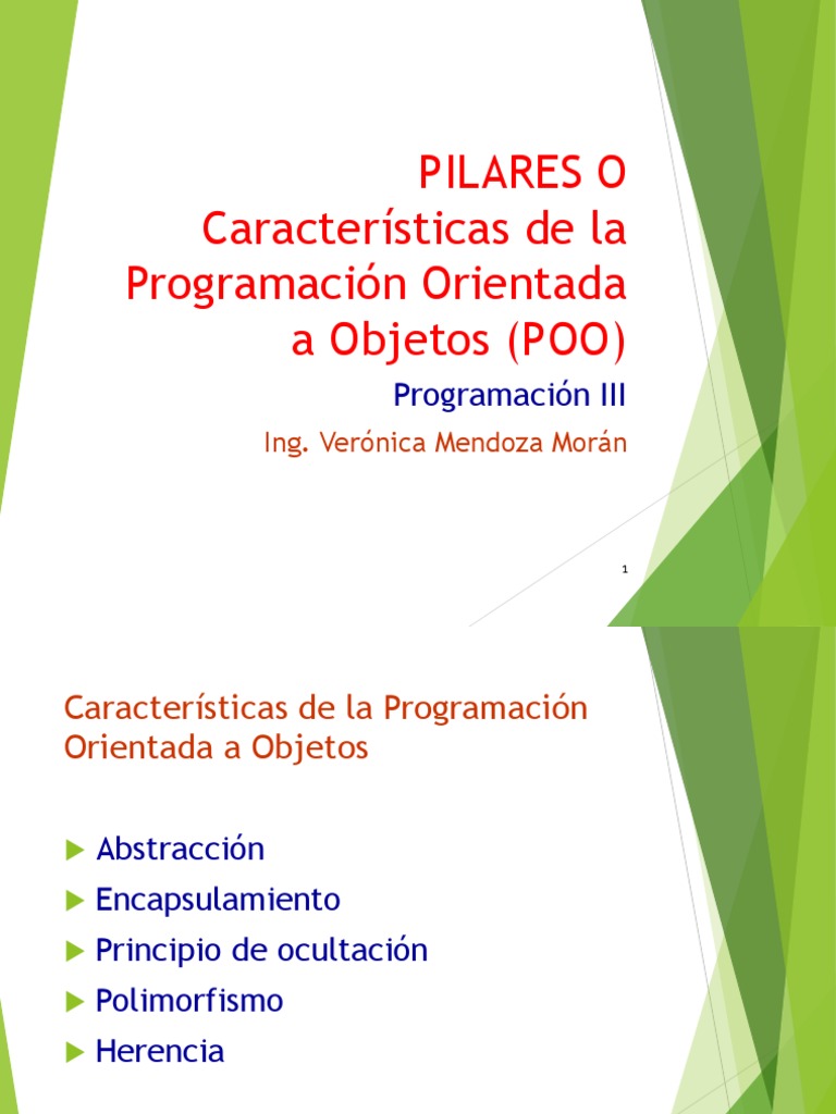 Pilares de la POO | PDF | Herencia (Programación Orientada a Objetos ...