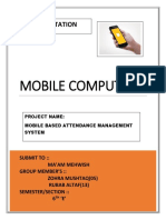 Mobile Computing: Documentation