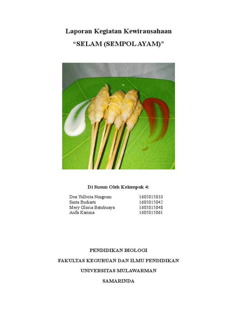 Laporan Kegiatan Sempol Ayam Kelompok 4