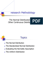 Research Methodology: The Normal Distribution and Other Continuous Distributions
