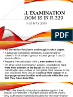 Briefing Examination 12IB 3-23 May 2019