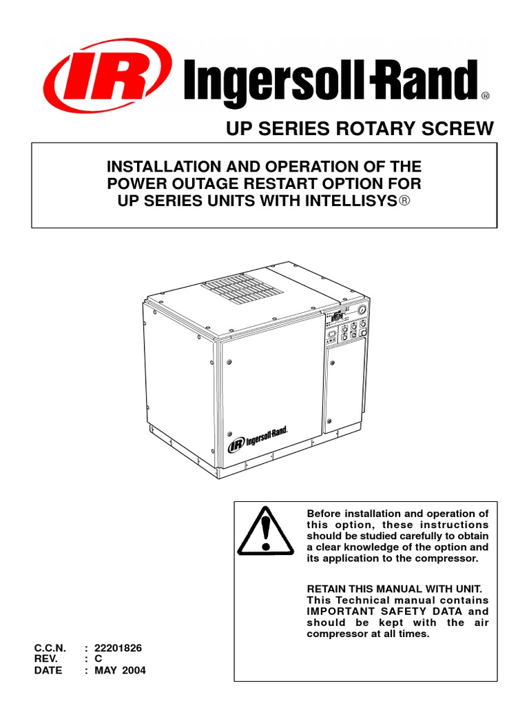 Manual Ingersoll Rand PDF Machines Gas Technologies
