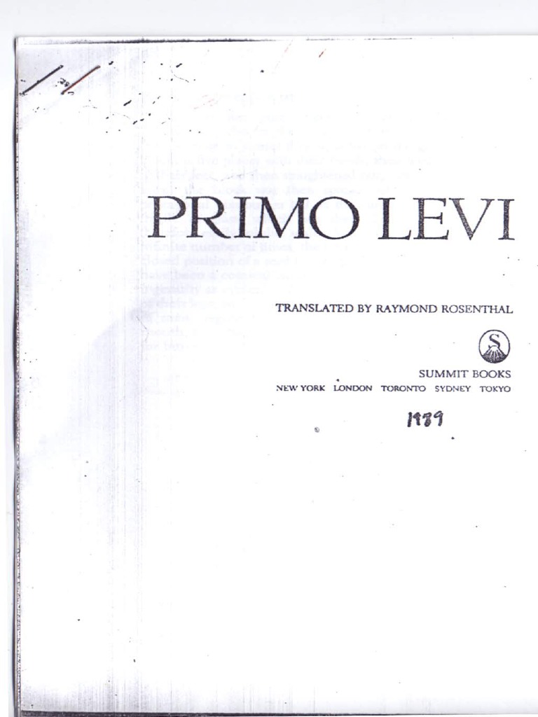 Primo Levi, On Obscure Writing | PDF