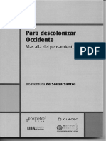 Boaventura de Sousa Santos Cap.1 Más Allá Del Pensamiento Abismal