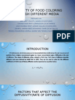 Diffusivity of Food Coloring Through Different Media