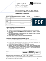 Hydrotherapy Pool Indemnity Form