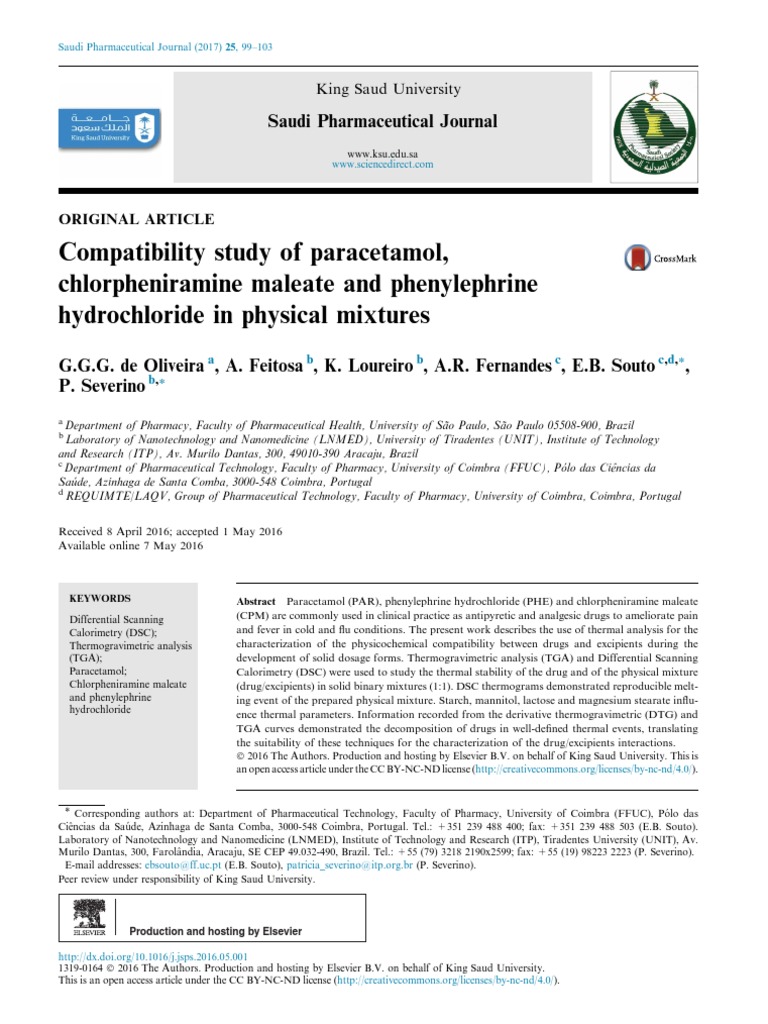 Compatibility Study | PDF | Differential Scanning Calorimetry | Materials