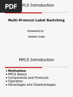 MPLS Introduction: Multi-Protocol Label Switching