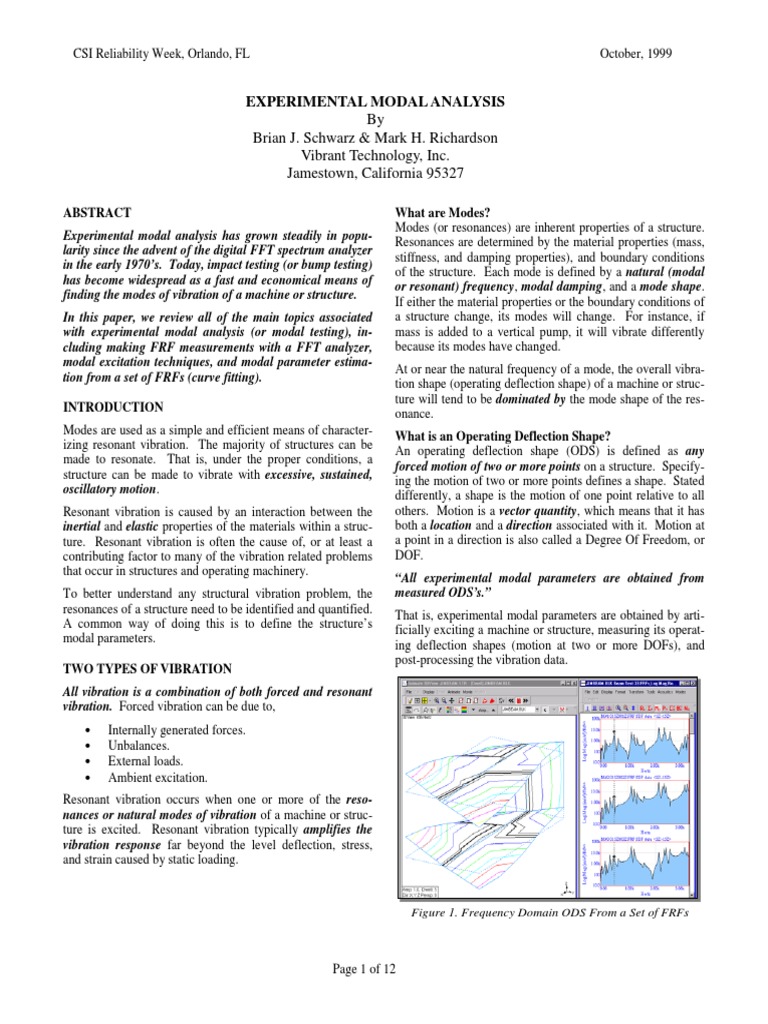 Experimental Modal Analysis Overview | PDF | Normal Mode | Spectral Density