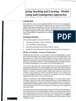 Strategising Teaching and Learning Models of Teaching: Andcontemporaryapproaches