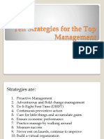 Ten Strategies For The Top Management