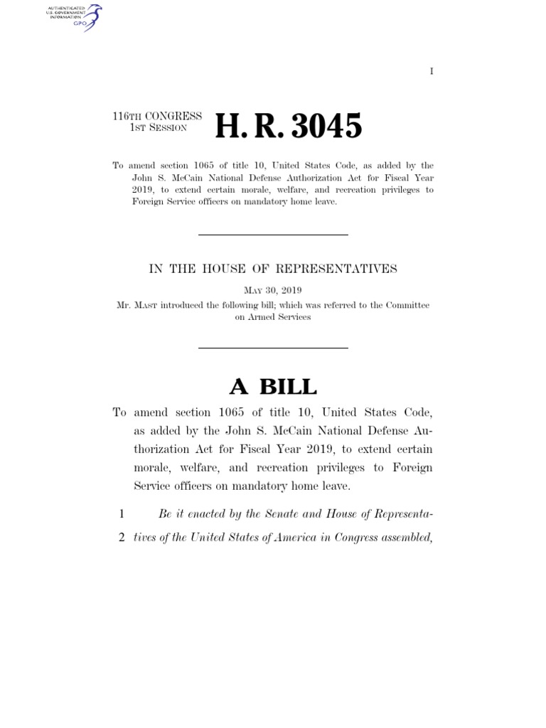 A Bill 116 Congress 1 S PDF United States Code United States