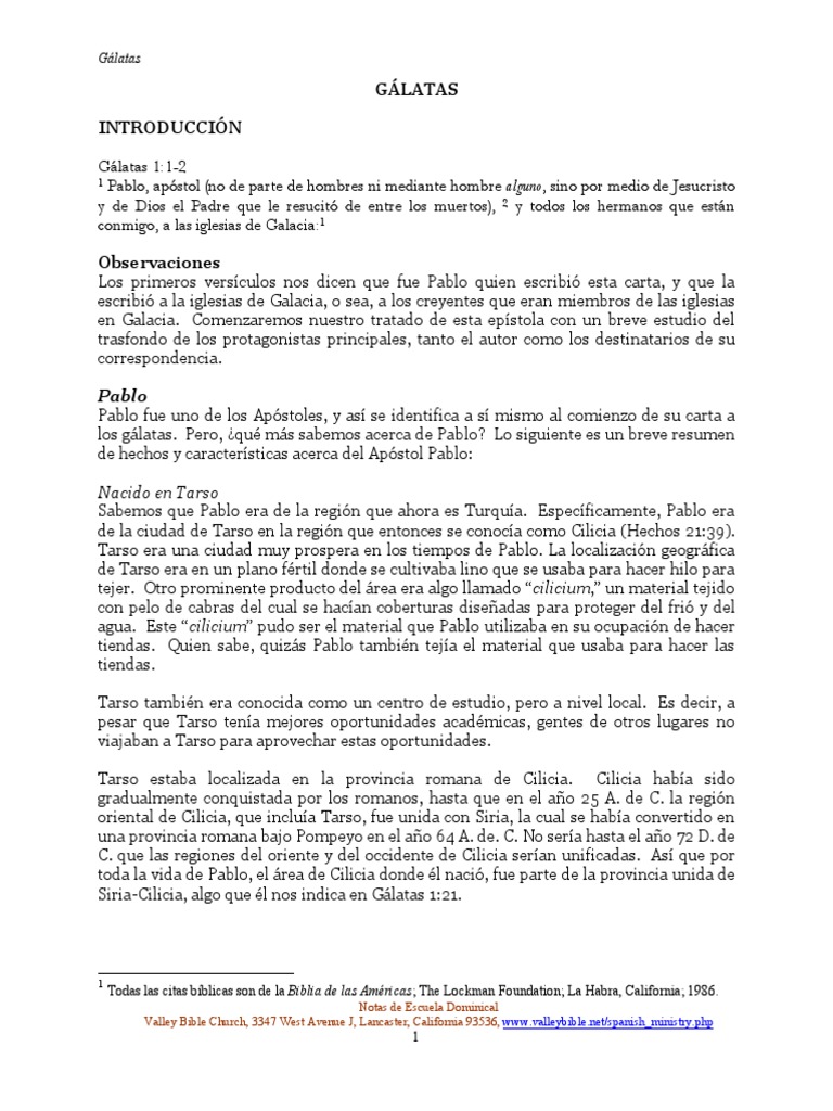 Estudio de Galatas Completo PDF Pablo el apóstol Epístola a los