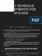 Daily Schedule Adjustments Powerpoint