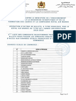 RAM CPGE 1ere Liste Des Beneficiaires de Billets 2019 PDF