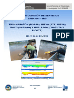 Informe Comisión de Servicios Senamhi - Ird Ríos Marañón (Borja), Nieva (Pte. Nieva) Mayo (Shanao) Y Huallaga (Chazuta Y Picota)