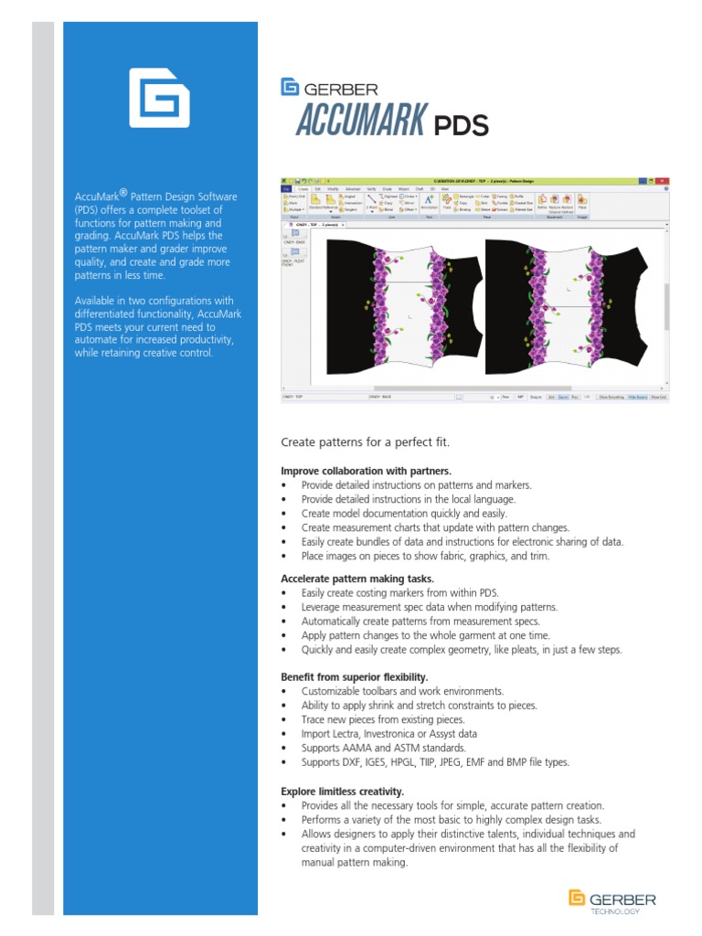 Parangmes GERBER Machinary AccuMark Pattern Design Software PDF