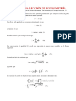 Una Primera Leccion de Econometria