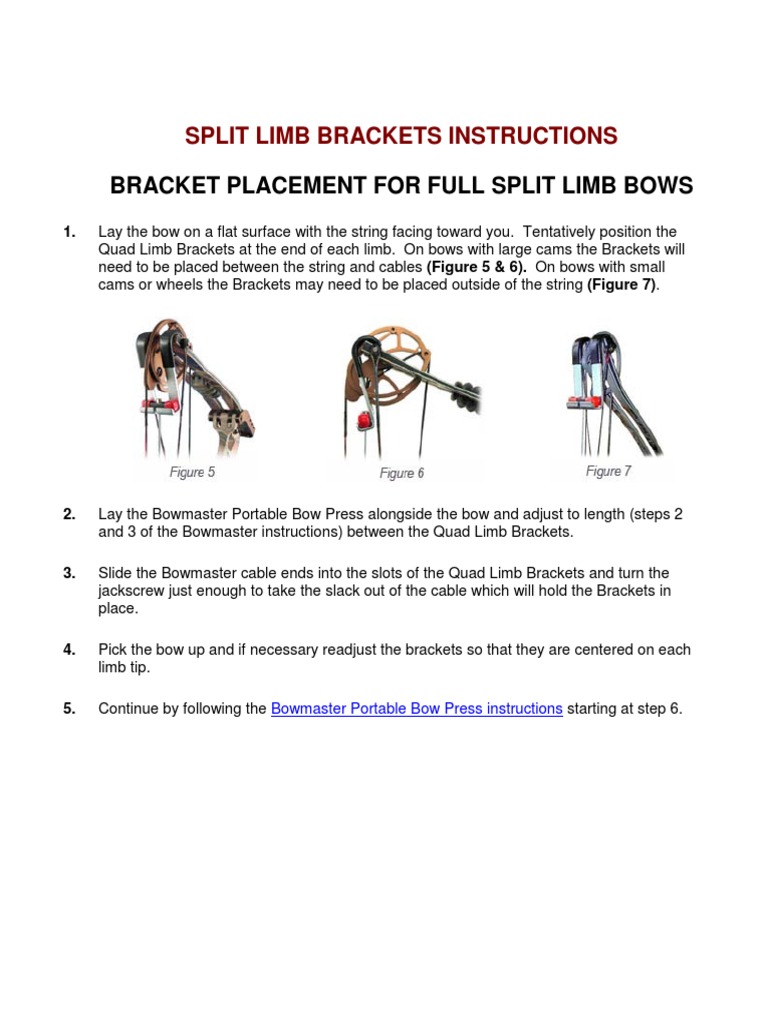 Barnett Quad 300 Limb Bracket Setup | PDF