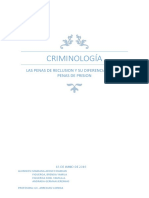  Diferencia Entre La Pena de RECLUSION y PRISION en El Código Penal Argentino