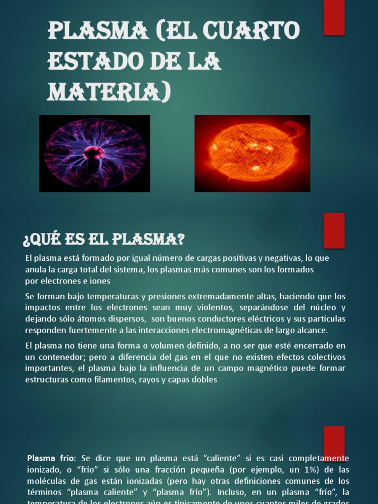 Plasma (El Cuarto Estado de La Materia Plasma (Física