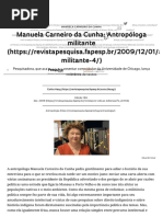 Manuela Carneiro Da Cunha_ Antropóloga Militante _ Revista Pesquisa Fapesp
