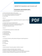 MICROBIAL GENETICS Questions and Answers PDF