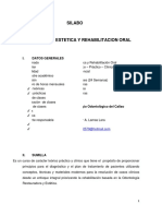 Silabo Diplomado Estética y Rehabilitacion Oral Dr. Lamas