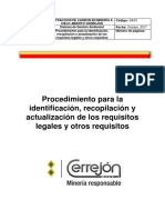 04 Procedimiento para La Identificación, Recopilación y Actualización de Los Requisitos Legales y Otros Requisitos