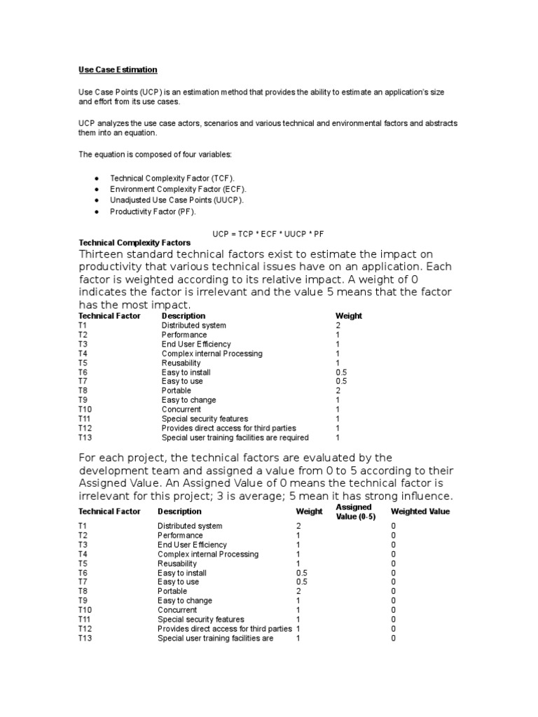 Use Case Estimation - Document | PDF | Application Programming ...