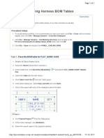 Procedure:: Placing Harness BOM Tables