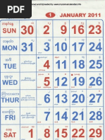 11 Myanmar Calendar