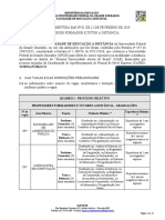 Edital de Abertura Ead #01 de 12 de Fevereiro de 2019 Professor Formador e Tutor A Distância Retificação 1