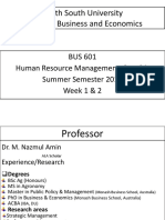 BUS 601-4 HRM Lecture 1 and 2 Handout