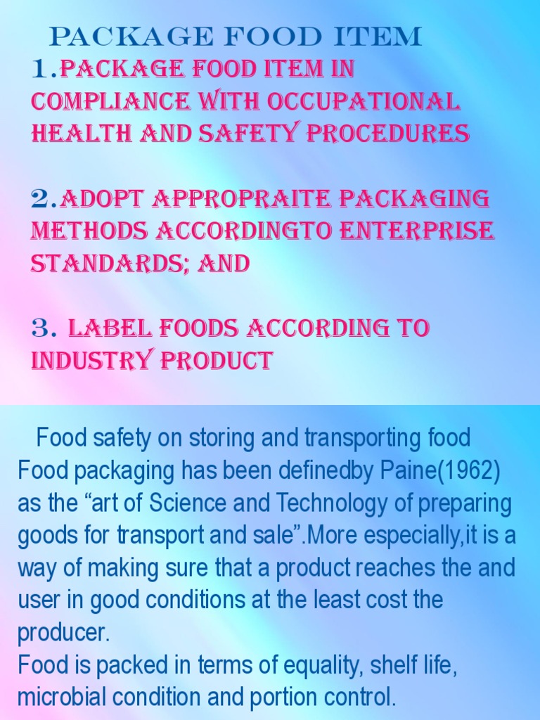 Food Packaging Safety Compliance Guide | PDF
