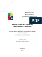 Análisis Crítico de Los Derechos Constitucionales Implícitos