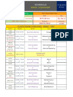 Schedule: Class Room Coaching - Bank / SSC