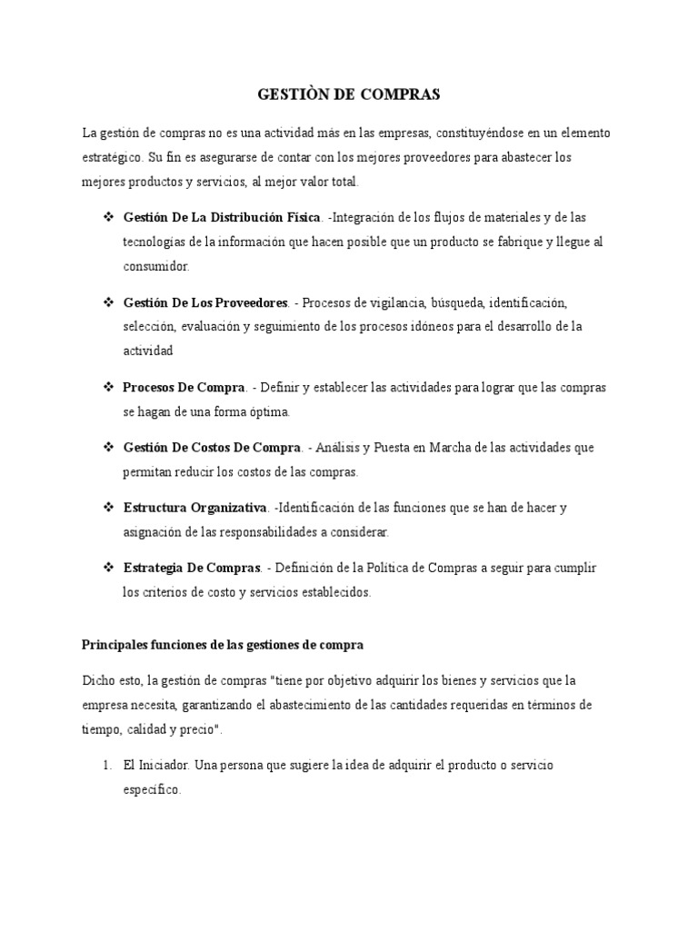 Estrategias Clave en Gestión de Compras | PDF | Producto (Negocio ...