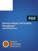  Security Analysis and Portfolio Management