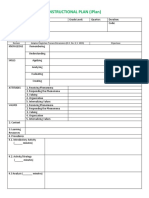 Instructional Plan Blank Format