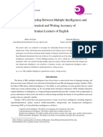 On The Relationship Between Multiple Intelligences and Grammatical and Writing Accuracy of Iranian Learners of English