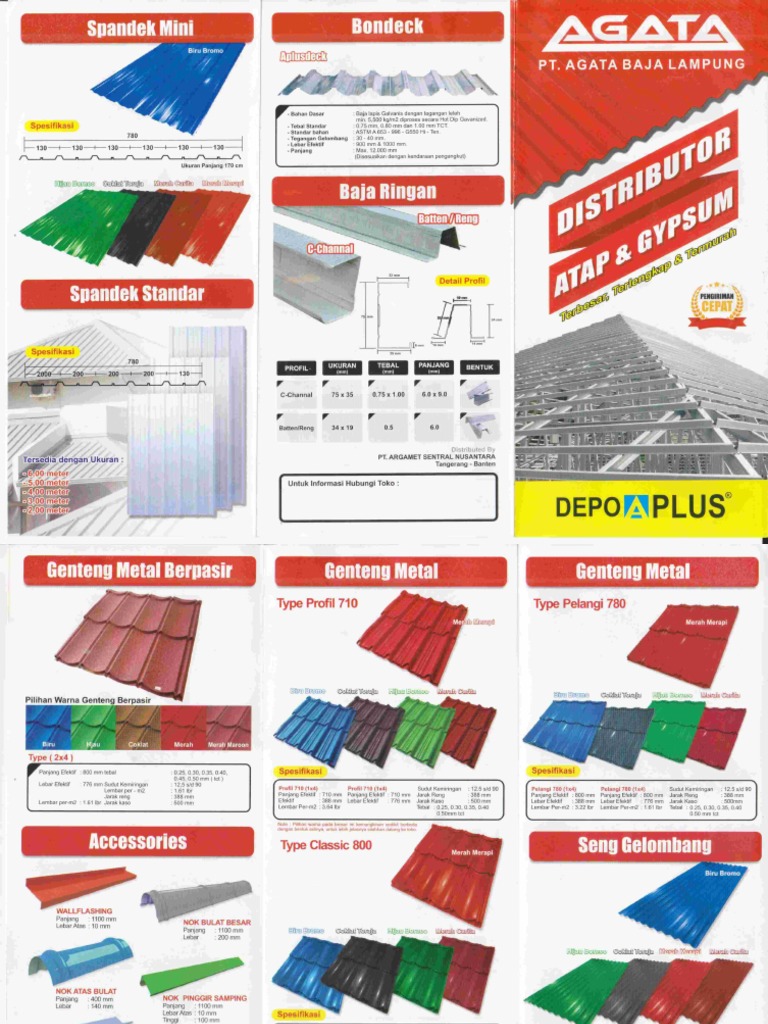 Brosur Rangka Atap Baja Ringan PDF | PDF