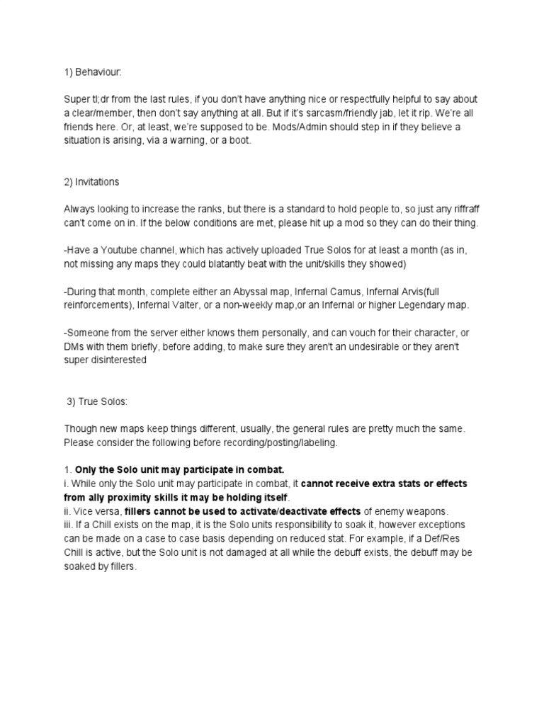 True Solo Gameplay Rules and Guidelines | PDF | Leisure